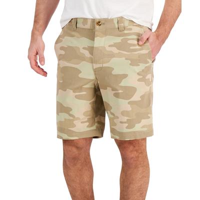 Club Room Mens Camo-Print Shorts Olive Combo 44