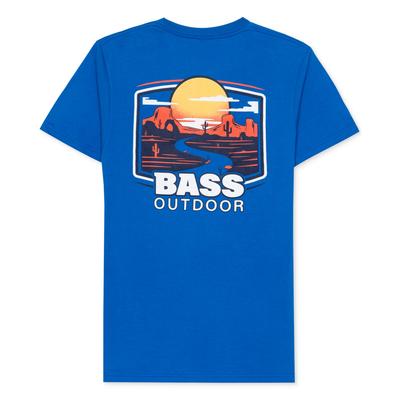 Bass Outdoor Men's Mesa Path Tshirt Turkish Sea  Blue Large