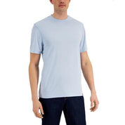 Alfani Mens Alfatech Short Sleeve Crewneck T Shirt Croquis Light Blue Medium