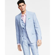 Bar Iii Mens Slim fit Sport Coat Blazer 36 S Light Blue Solid Stretch Linen