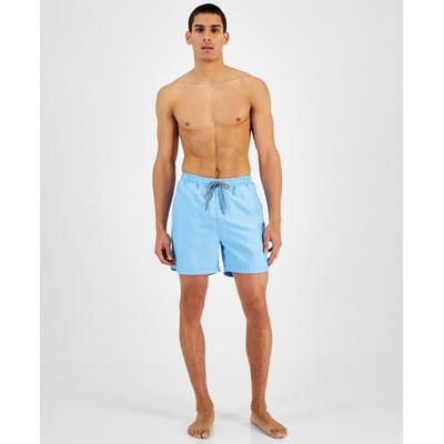 International Concepts Men's Solid Pocket Swim Trunks  Blue Xl