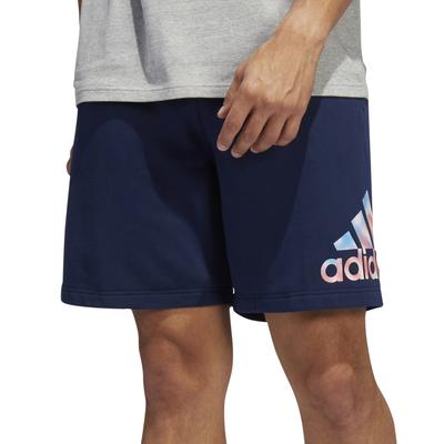 Adidas Men's Flag Logo 10 Fleece Sweat Shorts Small Grey