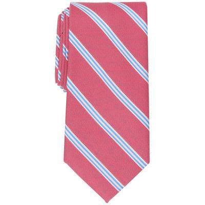 Club Room Men's Necktie  Red Classic Stripe Tie