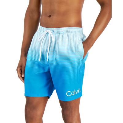 Calvin Klein Swim Mens Regular fit Swim Trunks Swimwear Small Blue