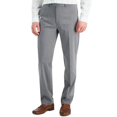Nautica Mens Modern fit Dress Pants 34 / 30 Grey Solid Stretch
