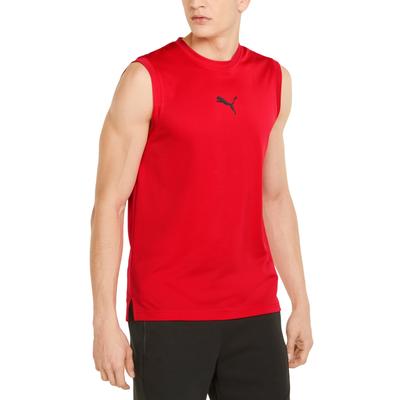 Puma Mens Regular fit Sleeveless Tank Top Shirt XXL Red Solid