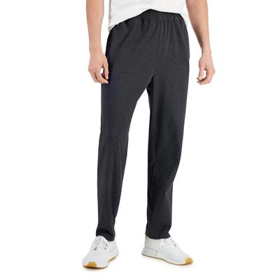 Id Ideology Men's Jersey Open Jogger Pants  Charcoal Heather Gray Large