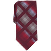 Perry Ellis Mens Tie Necktie One Size Red Lewin Plaid