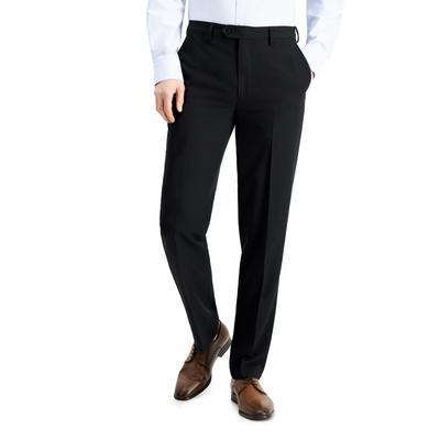Nautica Mens Modern fit Dress Pants 40 / 29 Black Solid Stretch