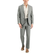 NAUTICA Men's Modern-Fit Stretch Cotton Solid Suit Grey 42R / 36 x 32