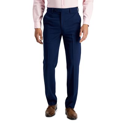 Nautica Mens Classic fit Dress Pants 36 / 32 Blue Solid Stretch