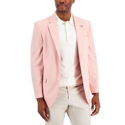 Nautica Mens Modern fit Sport Coat Blazer 40 S Pink Solid Stretch