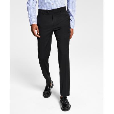 Tommy Hilfiger Mens Modern fit Dress Pants 33 / 34 Black Solid Stretch