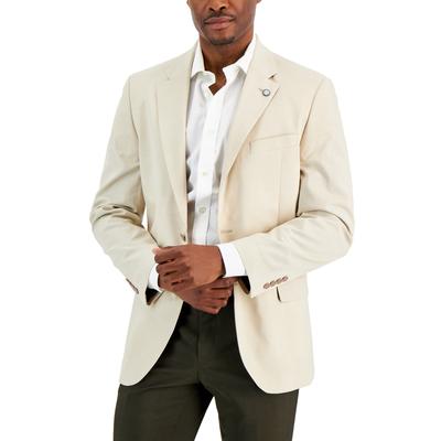 Nautica Mens Modern fit Sport Coat Blazer 48 L Yellow Solid Stretch