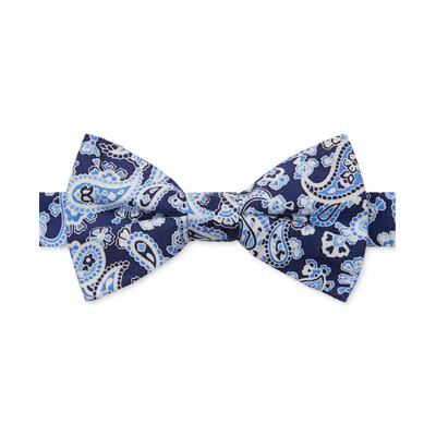Tommy Hilfiger Men's Howard Paisley Bow Tie Navy Blue Necktie
