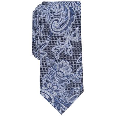 Alfani Men's Slim Paisley Tie Navy Osfa Reg