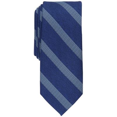 Bar III Mens Tie Mellini Skinny Necktie Textured Blue OS