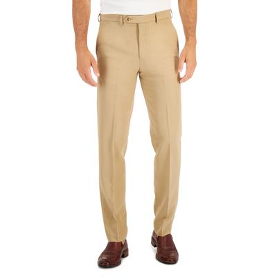 Nautica Mens Modern fit Dress Pants 38 / 30 Tan Beige Solid