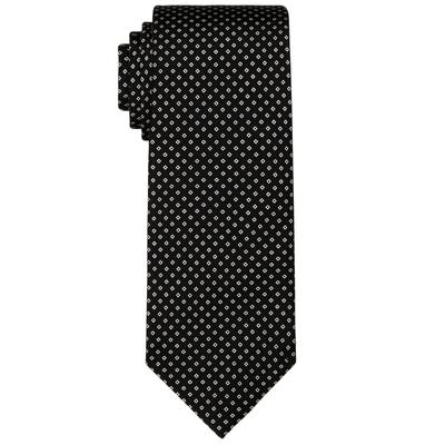 Lauren Ralph Lauren Mens Micro Diamond Print Slim Tie Black
