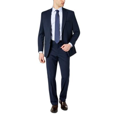 Izod Mens Classic fit 2 Piece Suit 44 S / 36 Waist Navy Blue Solid Stretch
