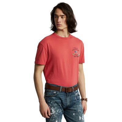 Polo Ralph Lauren Men's Red Xl Embroidered Crewneck Tshirt