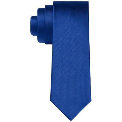 Calvin Klein Mens Unison Skinny Solid Tie Colbalt Blue Necktie