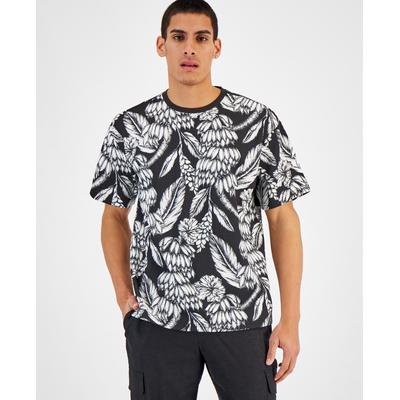 INC International Concepts Mens Palm Print T shirt Black Medium