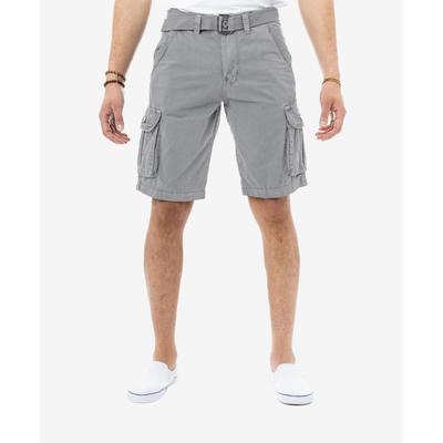 RAW X Mens Belted Relaxed Fit Cargo Shorts  Slate Grey  36