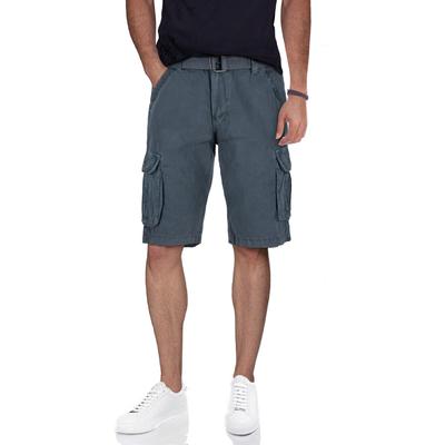 X Ray Men's Belted Twill Tape Cargo Shorts Steel Grey 38