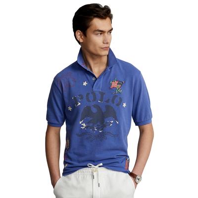 Polo Ralph Lauren Mens Classic Fit Short Sleeve Polo Shirt Liberty Blue Large