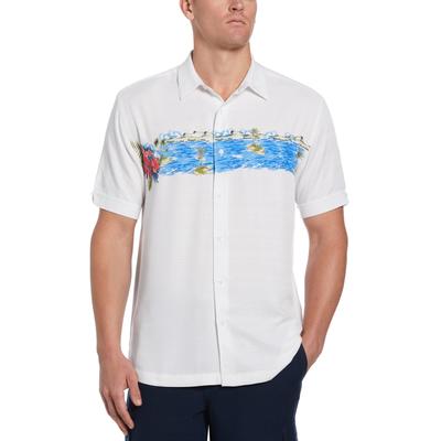 Cubavera Men's White Short Sleeve Button down Shirt Small