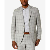 Kenneth Cole Reaction Men's Slim-Fit Suit 42R 35 x 32 Tan Grey Plaid