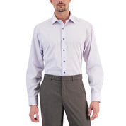Alfani Mens Azul Plaid Button Down Dress Shirt Lavendar Small 14 14.5 32 33