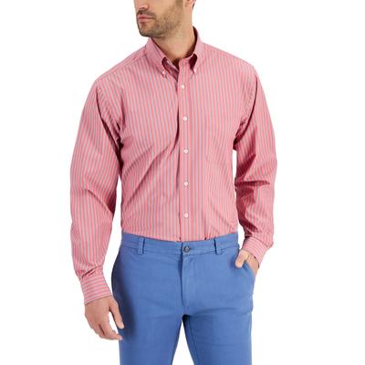 Club Room Men's Regular Fit Traveler Dress Shirt Red 16.5 / 34-35