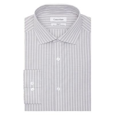 Calvin Klein Mens Button Down Shirt Steel Plus Grey 15.5 32 33