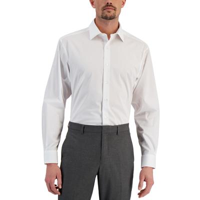 Alfani Mens Regular fit Dress Shirt Medium 15 in 32-33 White Solid