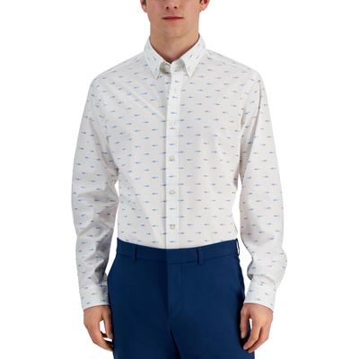 Club Room Men's Slim Fit White Button down Shirt Size Small