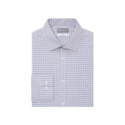 Michael Kors Men's Airsoft Slim Fit Button Down Dress Shirt Tan Multi XXL