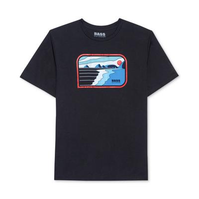 BASS OUTDOOR Mens Performance Graphic Logo Short Sleeve T-Shirt Black Small