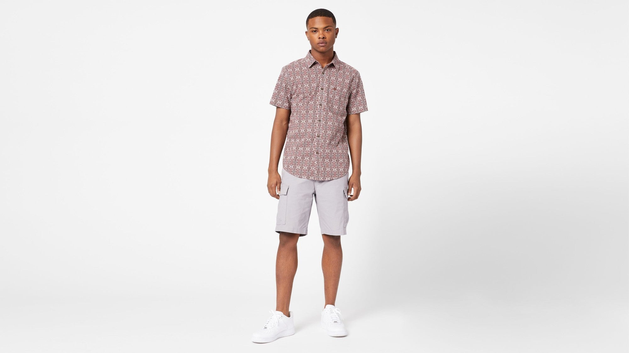 Dockers Mens Straight fit Cargo Shorts 60 Grey Solid