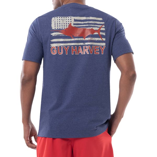Guy Harvey Mens Threadcycled Logo T Shirt Small Blue