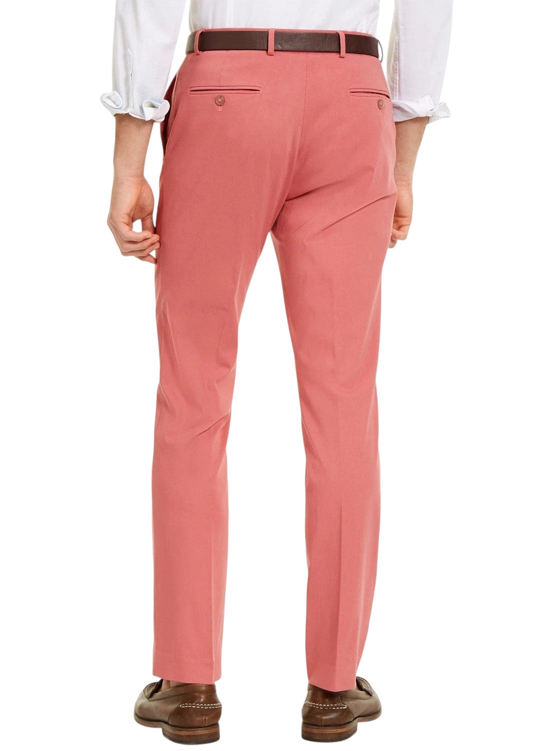 Tommy Hilfiger Mens Modern fit Dress Pants 36 / 32 Light Red Solid