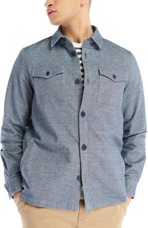 Barbour Mens Level Overshirt Navy Blue Medium