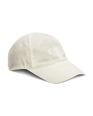 Balenciaga Men Regular fit Baseball Cap Hat Large Beige Adjustable Logo