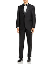 Jack Victor Mens Regular fit Wool 2 Piece Tuxedo Suit 38 R Pants 32 Black Solid