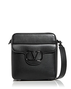 Valentino Garavani Leather Camera Case Protective Carry Bag for DSLR Black Leather