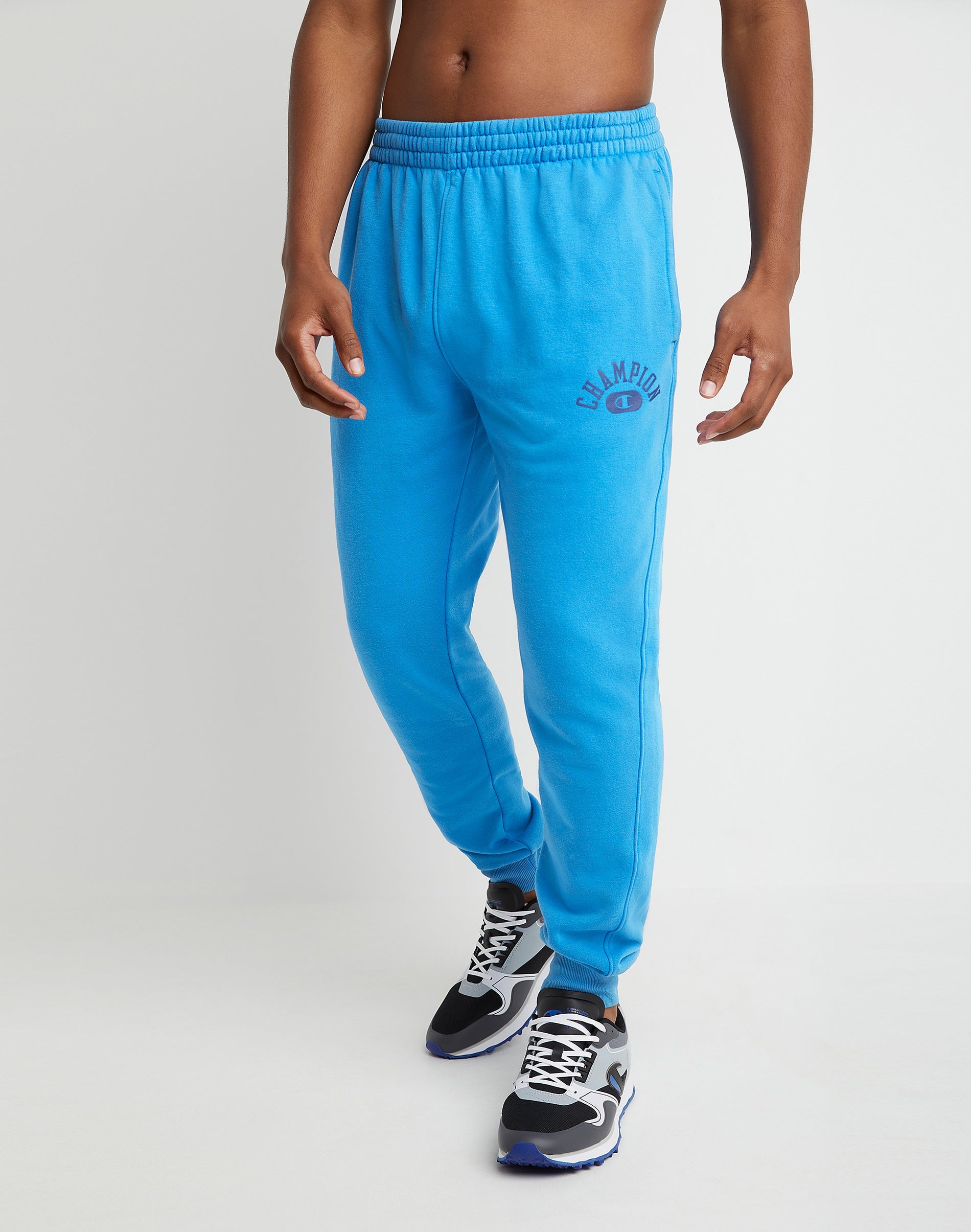 Champion Mens Fleece Fitness Jogger Sweatpants Blue XXL