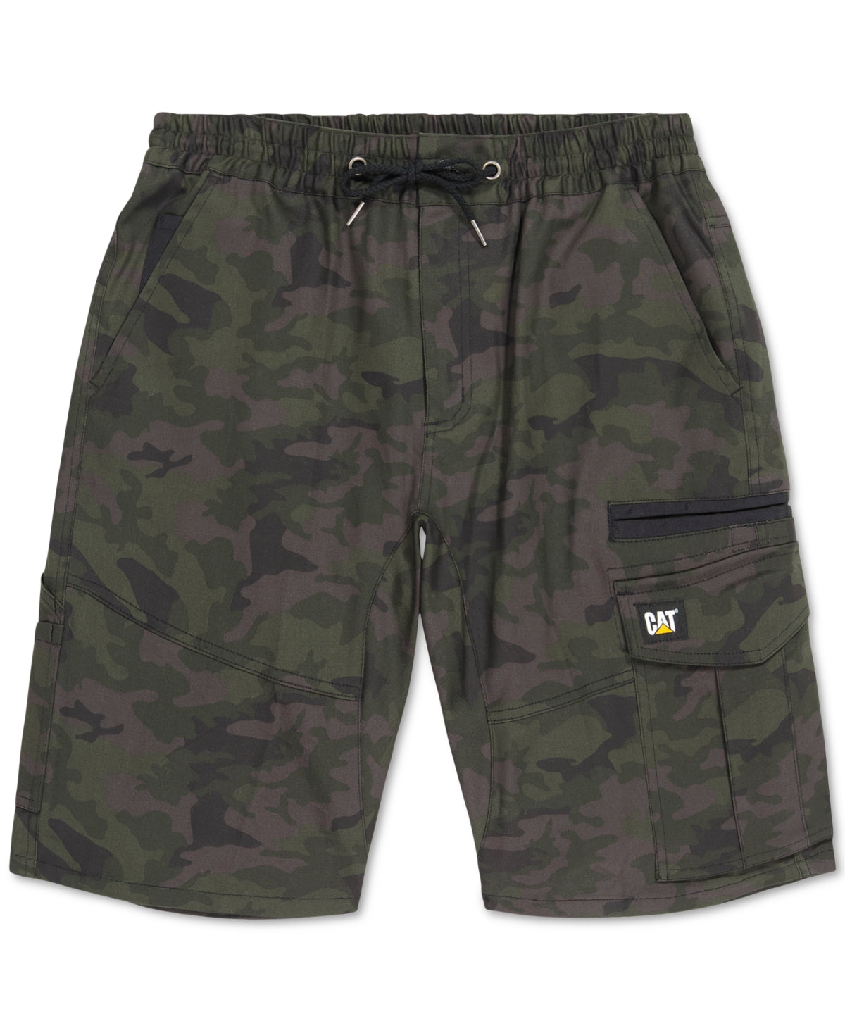 Caterpillar Mens Midrise 9" Inseam Green Camo Cargo Shorts 34 Reg