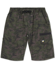 Caterpillar Mens Midrise 9" Inseam Green Camo Cargo Shorts 34 Reg