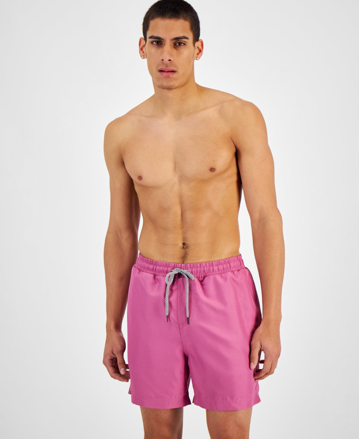 International Concepts Men's Swimwear Quick Dry Swim Trunks  Dahlia Mauve Xl